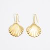 Pendientes | BIMBA Y LOLA Pendientes Concha Dorado Mate