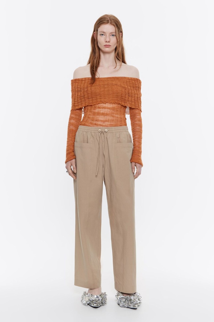 Pantalones | BIMBA Y LOLA Pantalon Jogger Algodon Camel