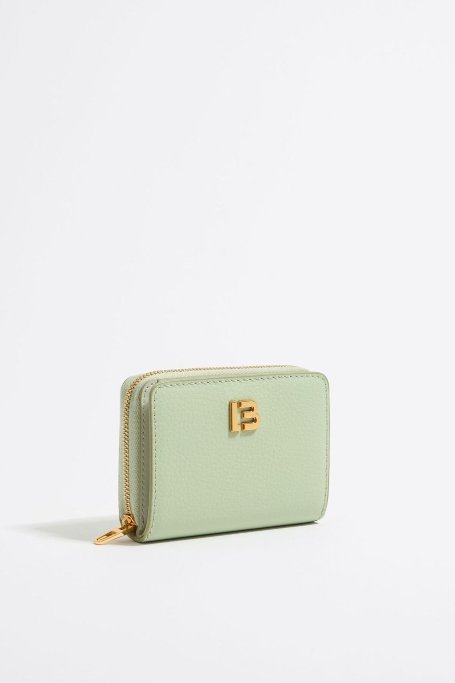 Piel | BIMBA Y LOLA Cartera Solapa Piel Verde Pastel