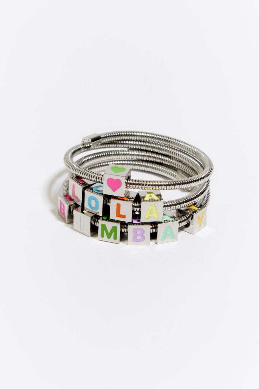 Pulseras | BIMBA Y LOLA Pulsera Muelle Logo Plateada