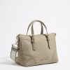 Bolsos Nylon | BIMBA Y LOLA Bolso Shopper Mediano Nylon Caqui Claro