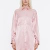 Camisas | BIMBA Y LOLA Camisa Oversize Saten Rosa