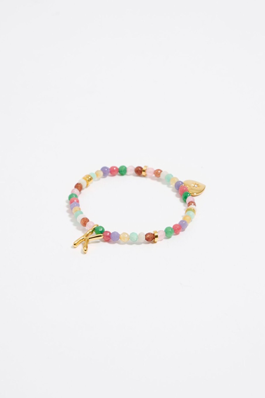 Abecedario | BIMBA Y LOLA Pulsera Letra K Piedras Multicolores