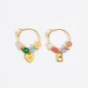 Abecedario | BIMBA Y LOLA Pendientes Letra B Piedras Multicolores