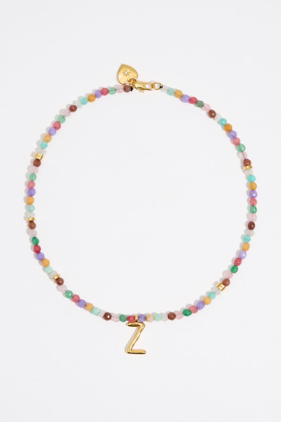 Abecedario | BIMBA Y LOLA Collar Letra Z Piedras Multicolores