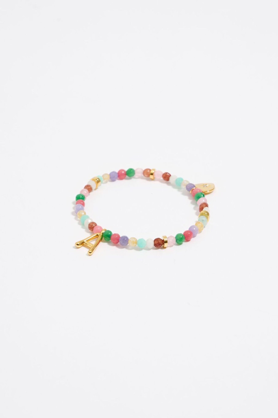 Abecedario | BIMBA Y LOLA Pulsera Letra A Piedras Multicolores