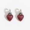 Pendientes | BIMBA Y LOLA Pendientes Aro Corazon Glitter Rosa