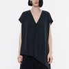 Camisetas | BIMBA Y LOLA Top Largo Oversize Negro Lavado