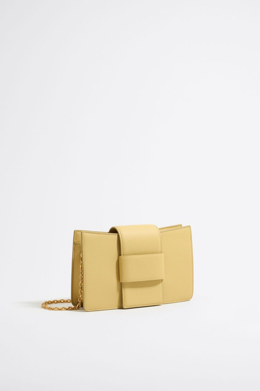 Bolsos Piel | BIMBA Y LOLA Bolso Bandolera Mini Piel Amarillo Topacio