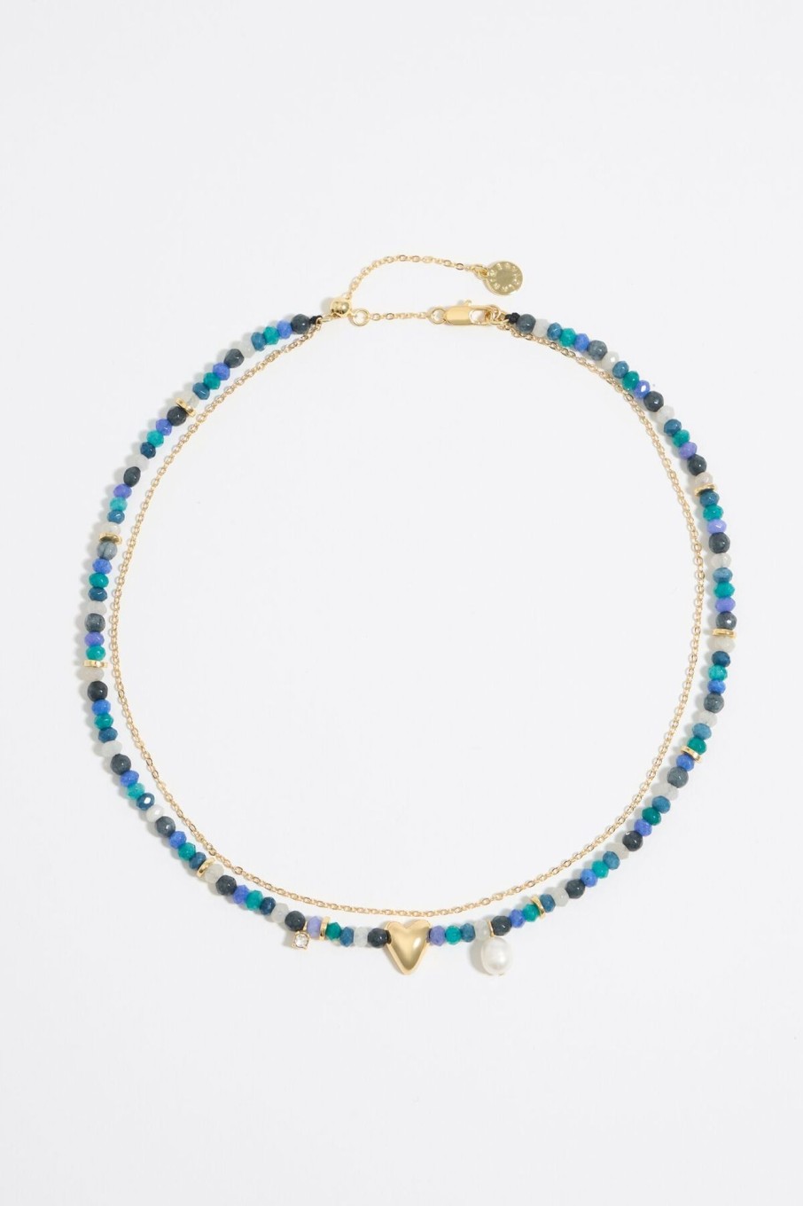 Collares | BIMBA Y LOLA Collar Piedras Multicolores Y Corazon