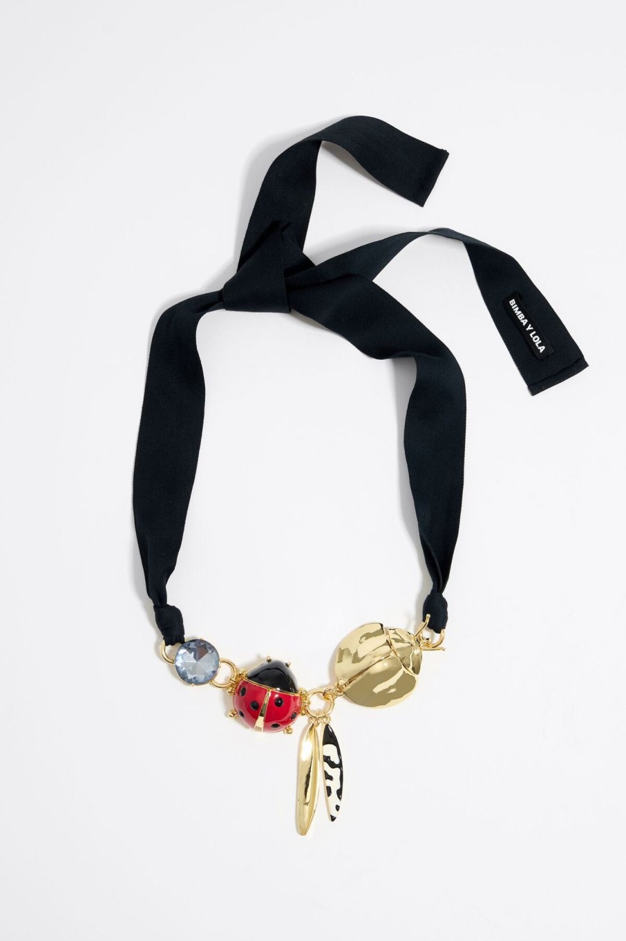 Collares | BIMBA Y LOLA Collar Cristal Y Mariquita Rojo