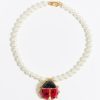 Collares | BIMBA Y LOLA Collar Perlas Mariquita Rojo