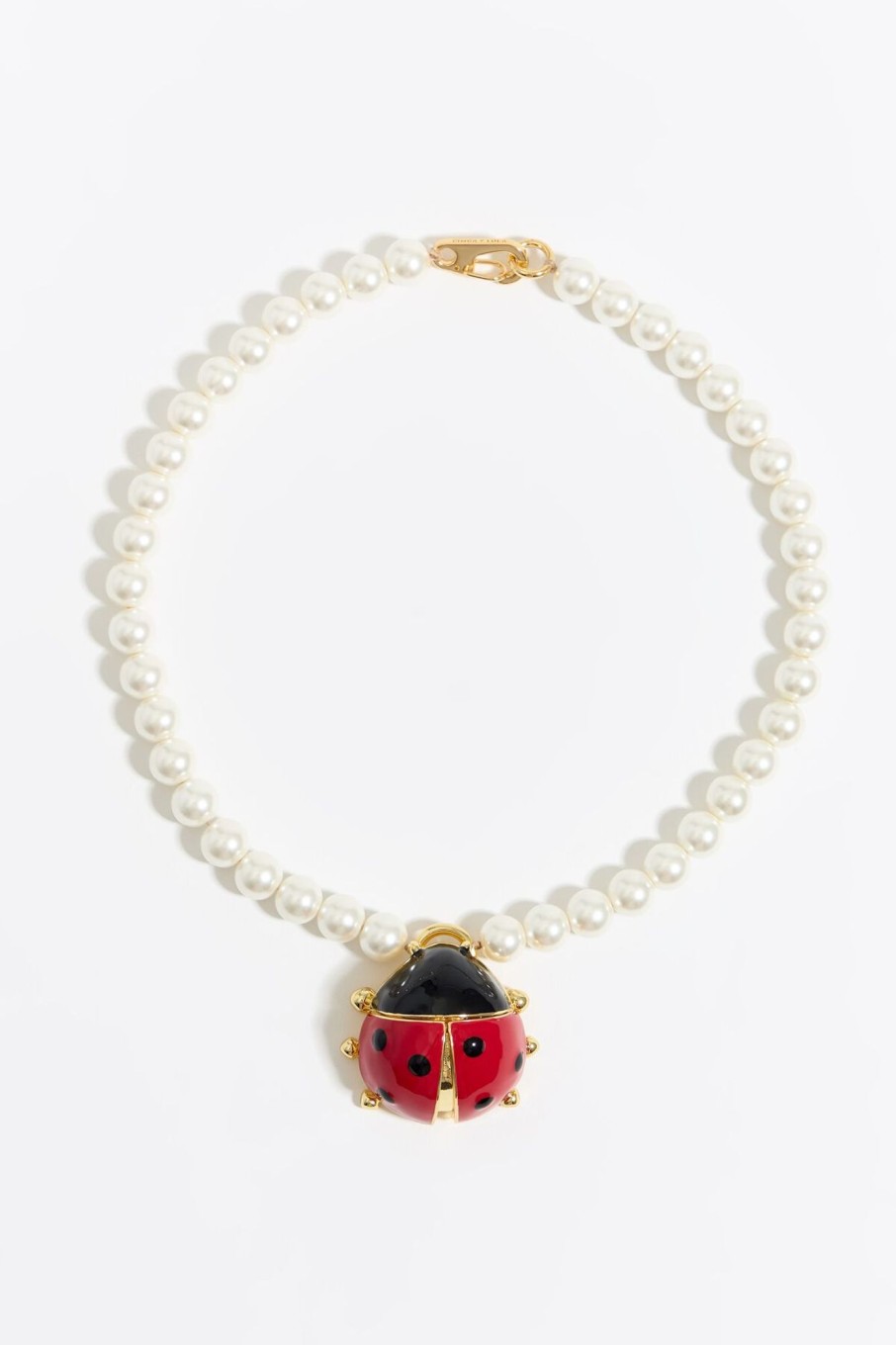 Collares | BIMBA Y LOLA Collar Perlas Mariquita Rojo