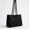 Bolsos Nylon | BIMBA Y LOLA Bolso Shopper Mediano Nylon Acolchado Negro