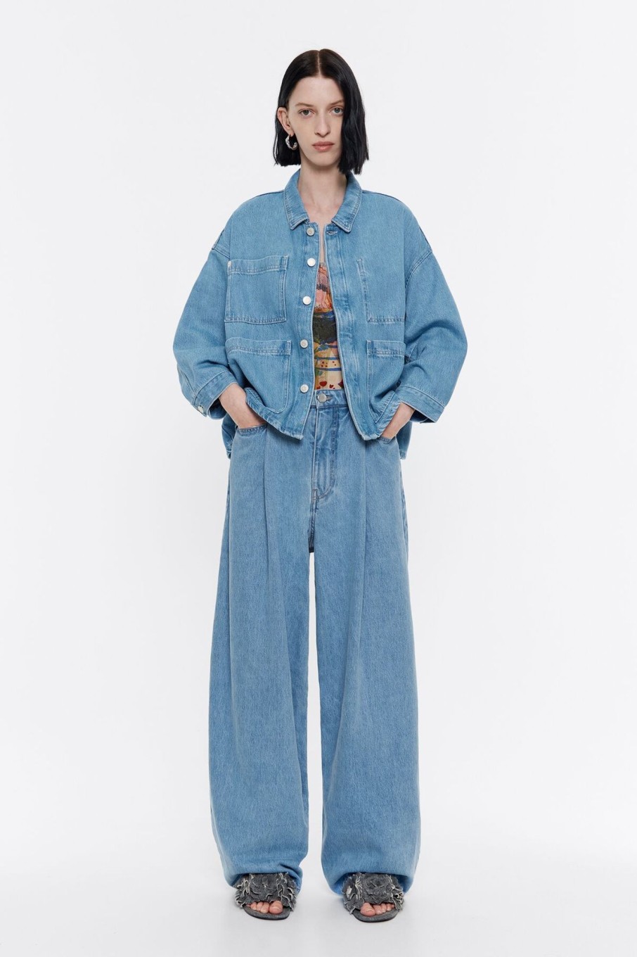 Denim | BIMBA Y LOLA Cazadora Denim Recta Azul