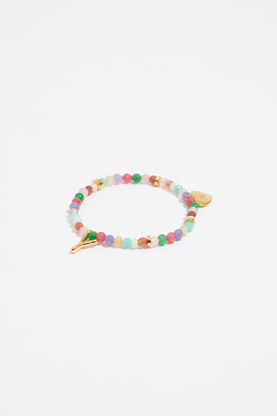 Abecedario | BIMBA Y LOLA Pulsera Letra Y Piedras Multicolores