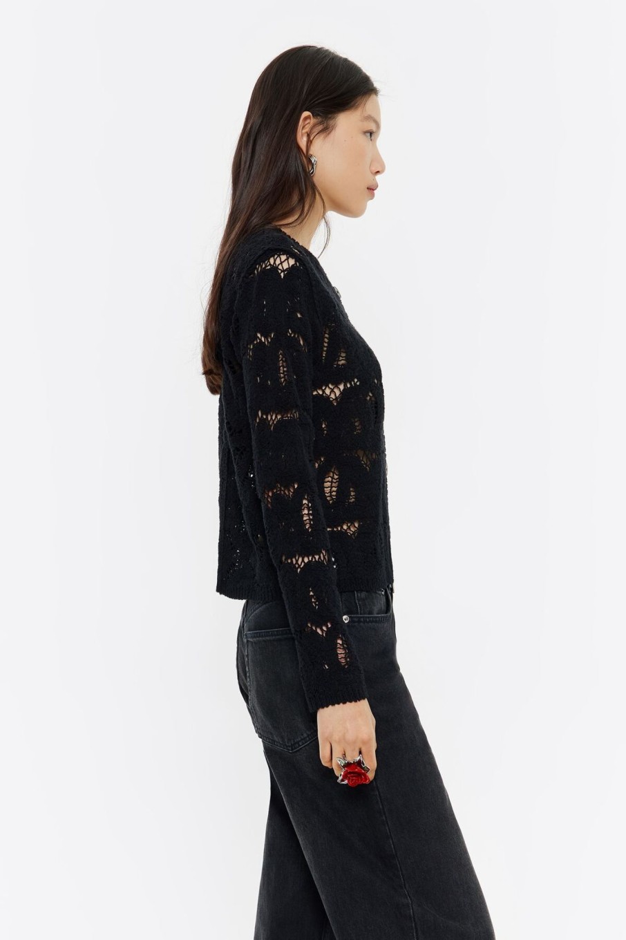 Punto | BIMBA Y LOLA Cardigan Algodon Jacquard Negro