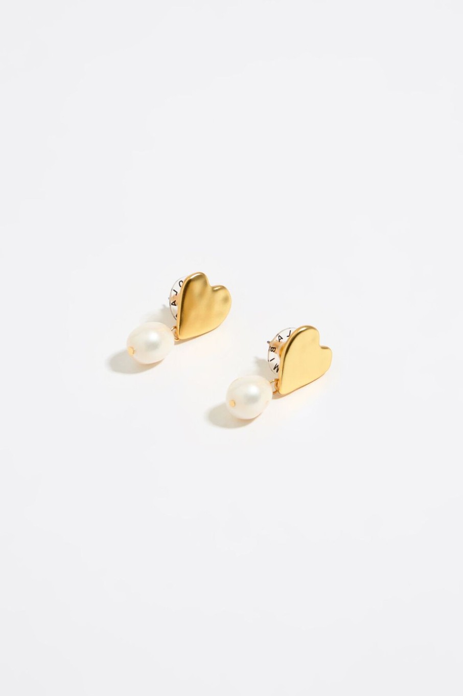 Pendientes | BIMBA Y LOLA Pendientes Corazones Dorados Y Perlas