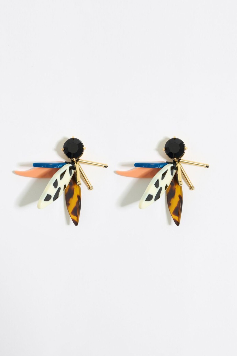 Pendientes | BIMBA Y LOLA Pendientes Hojas Resina Cristal Negro