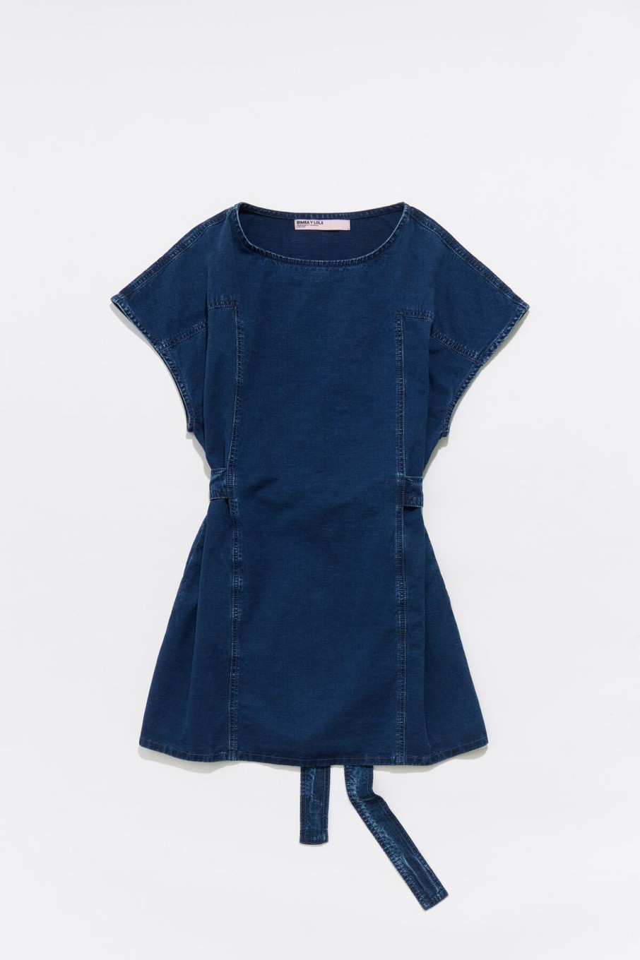 Total Look | BIMBA Y LOLA Vestido Corto Denim Indigo Oscuro