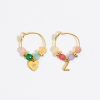 Abecedario | BIMBA Y LOLA Pendientes Letra Z Piedras Multicolores