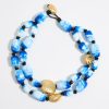 Collares | BIMBA Y LOLA Collar Resinas Azules Estrella De Mar Dorado Mate