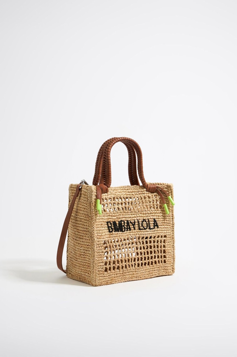 Bolsos Bandolera | BIMBA Y LOLA Bolso Tote Pequeno Rafia Natural