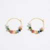 Pendientes | BIMBA Y LOLA Pendientes Aro Grande Piedras Multicolor