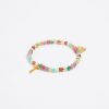 Abecedario | BIMBA Y LOLA Pulsera Letra T Piedras Multicolores