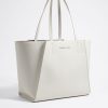 Bolsos Piel | BIMBA Y LOLA Bolso Shopper Grande Piel Blanco Roto