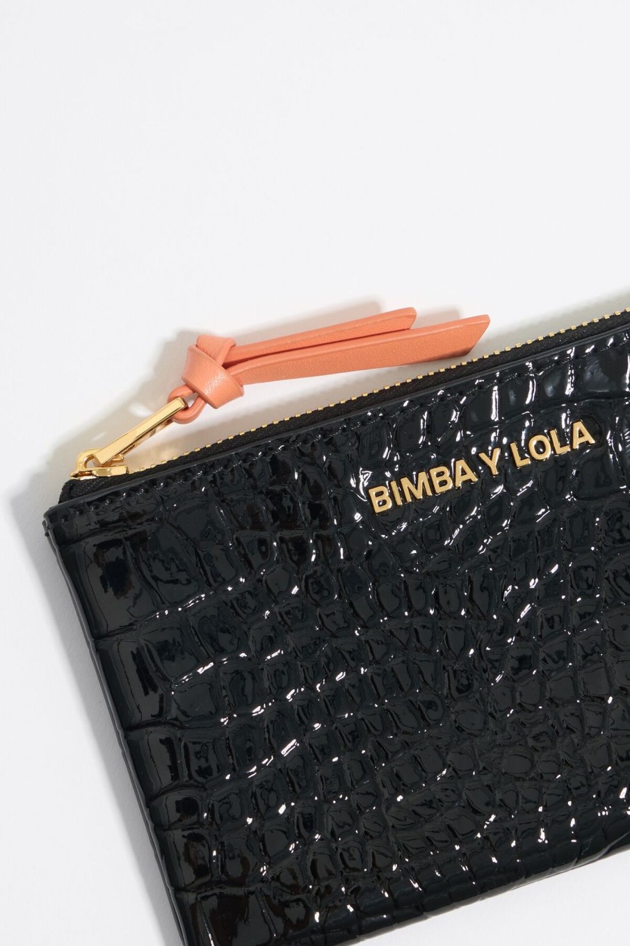 Carteras Y Monederos | BIMBA Y LOLA Monedero Grabado Cocodrilo Negro