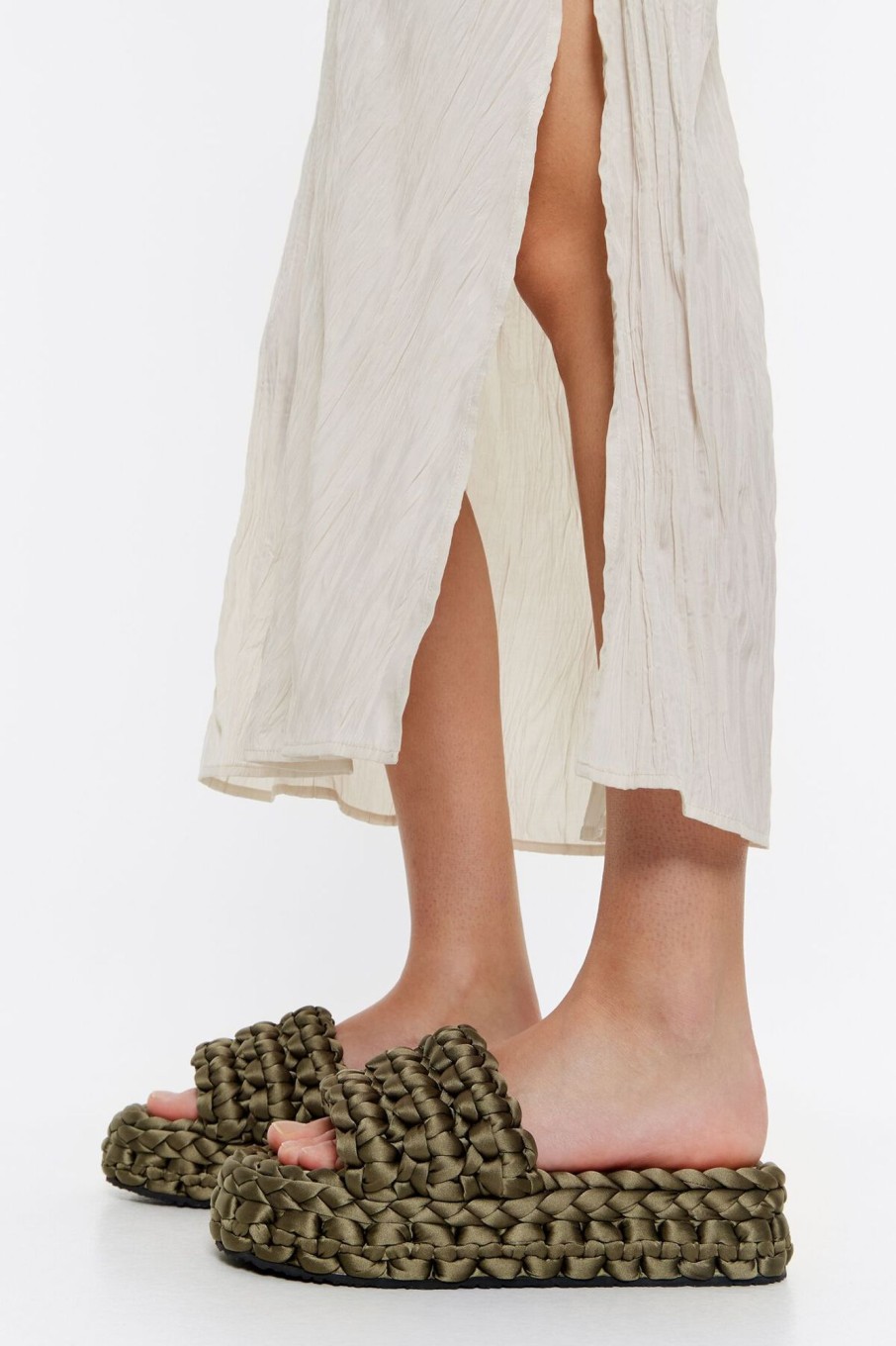 Sandalias | BIMBA Y LOLA Sandalia Plana Trenzado Verde