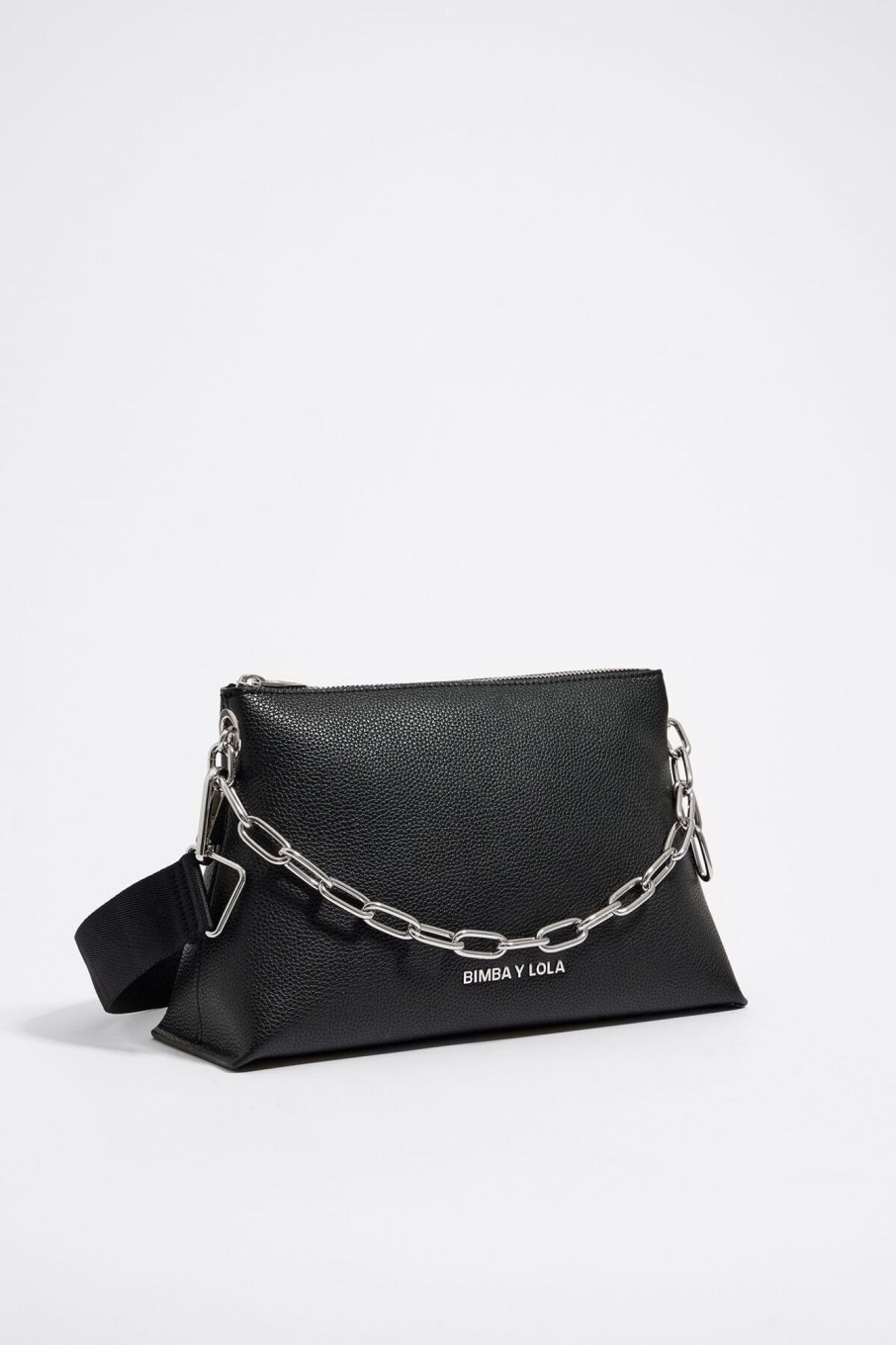 Bolsos Piel | BIMBA Y LOLA Bolso Trapecio Mediano Piel Negro