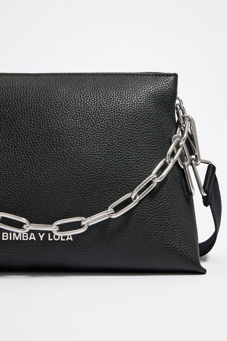 Bolsos Piel | BIMBA Y LOLA Bolso Trapecio Mediano Piel Negro