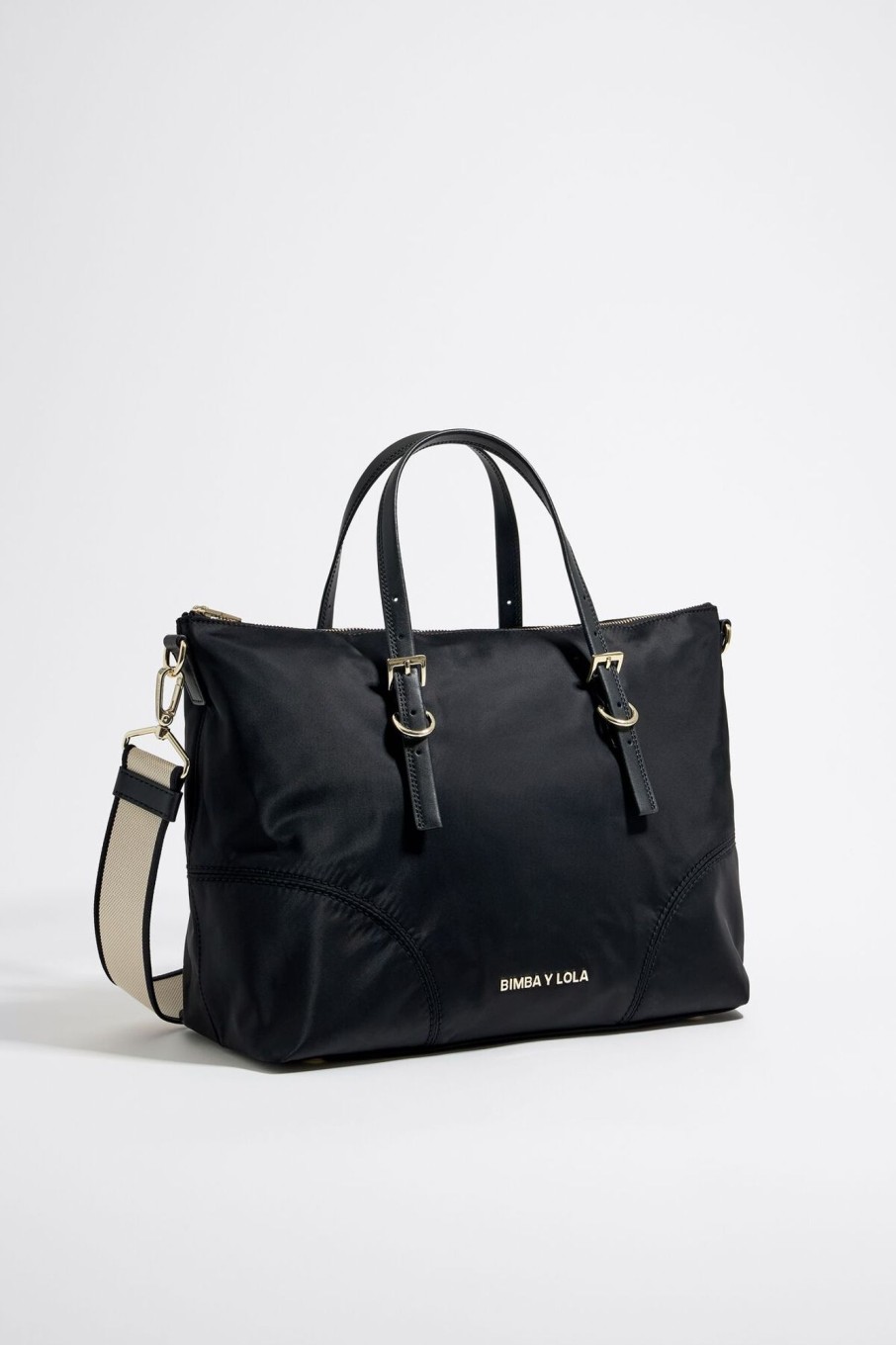 Bolsos Nylon | BIMBA Y LOLA Bolso Shopper Grande Nylon Negro