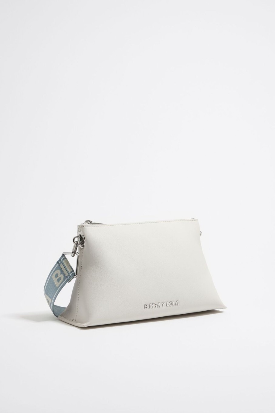 Bolsos Piel | BIMBA Y LOLA Bolso Trapecio Pequeno Piel Blanco Roto