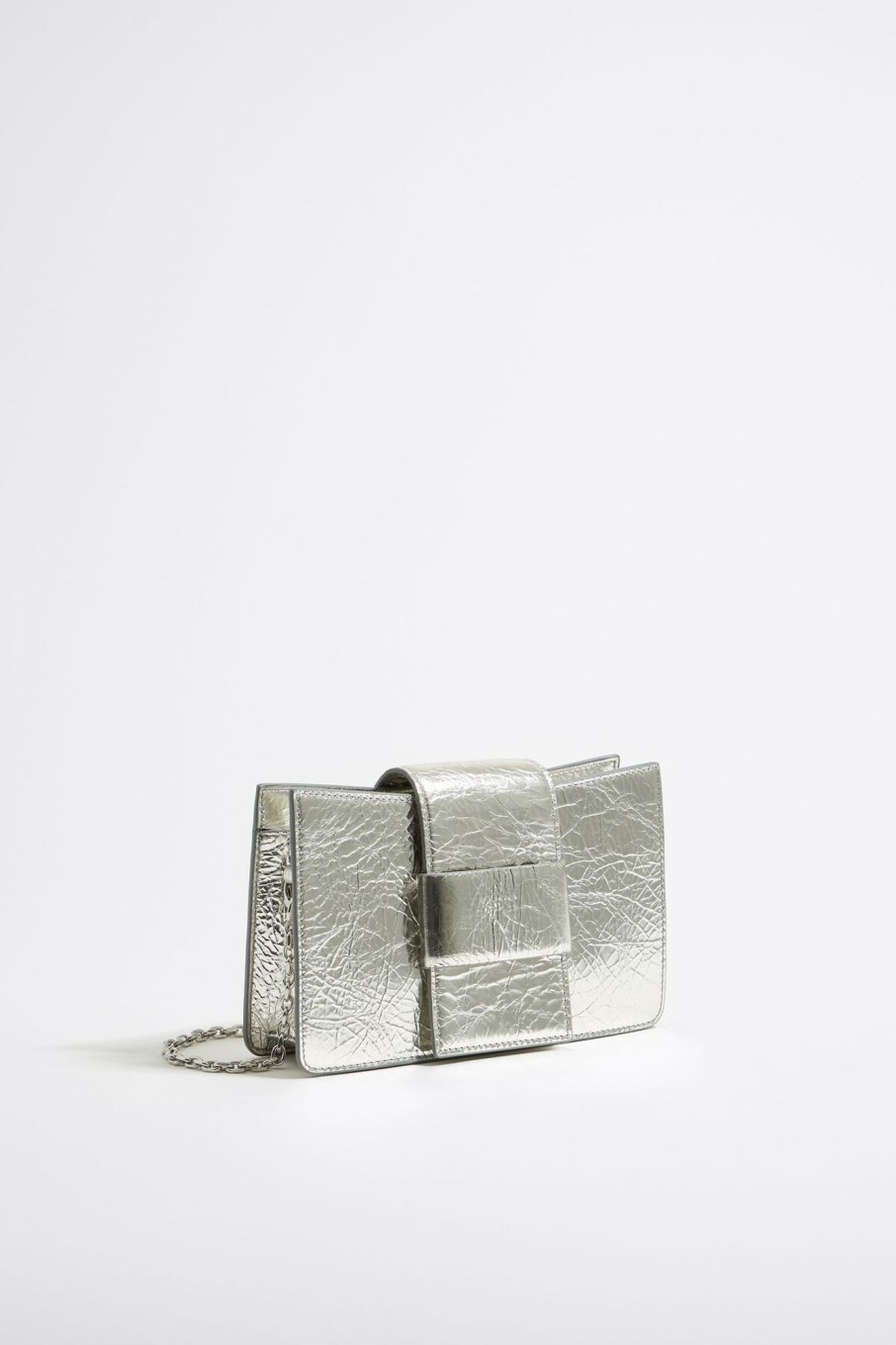 Bolsos Piel | BIMBA Y LOLA Bolso Bandolera Mini Piel Plata