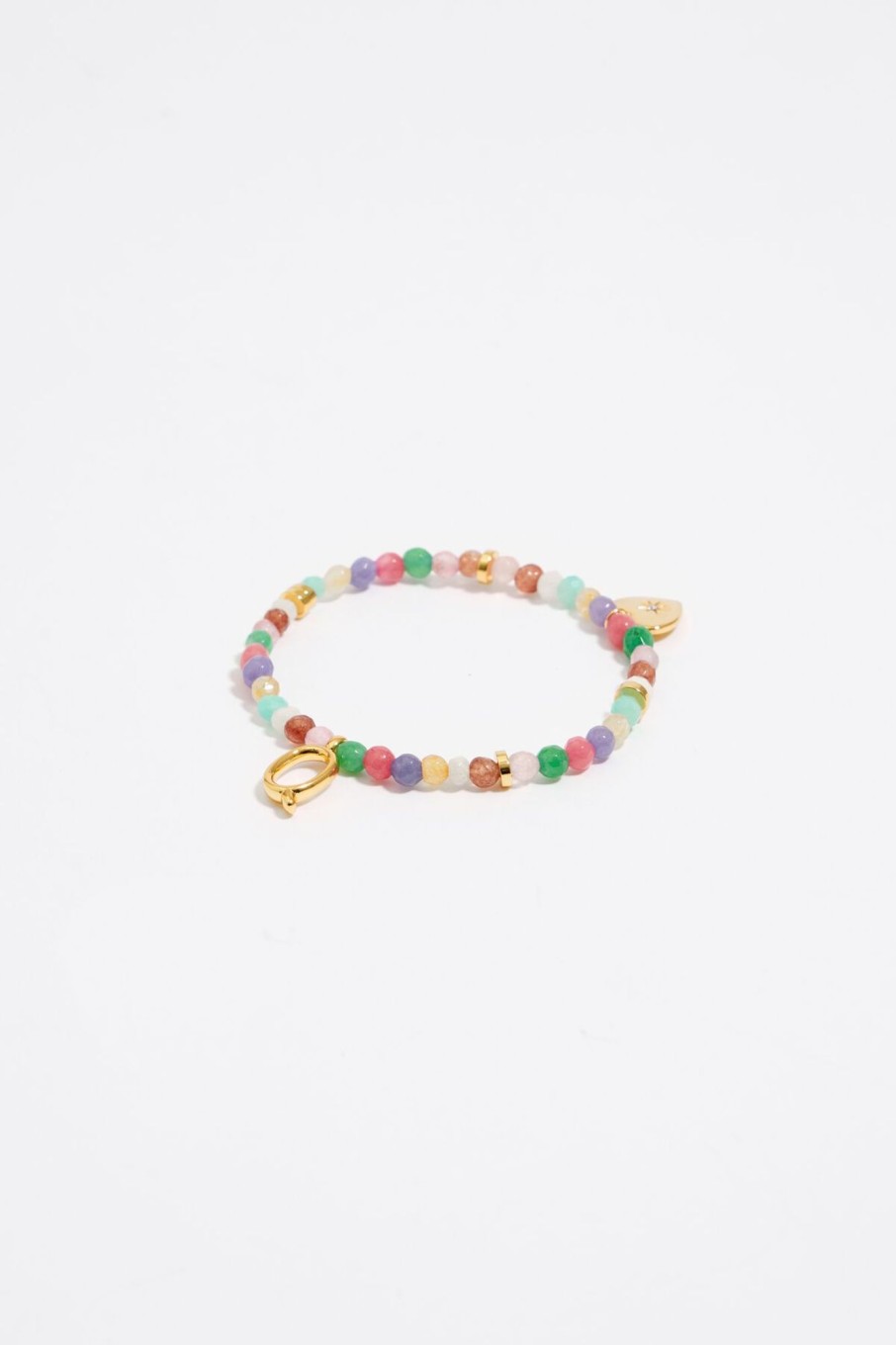 Abecedario | BIMBA Y LOLA Pulsera Letra Q Piedras Multicolores