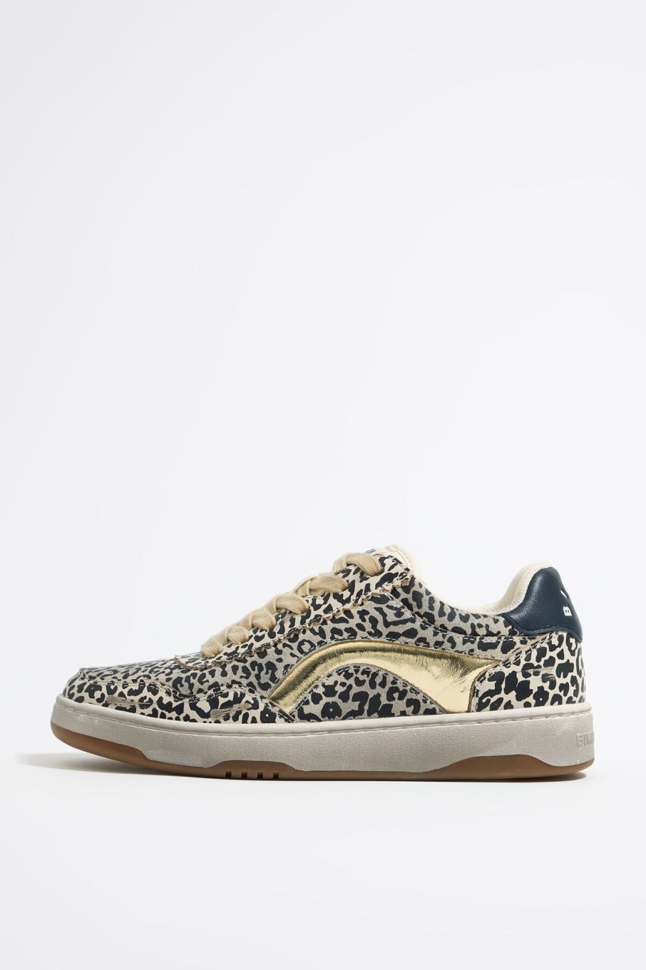 Deportivas | BIMBA Y LOLA Deportiva Cupsole Piel Print Leopard Beige