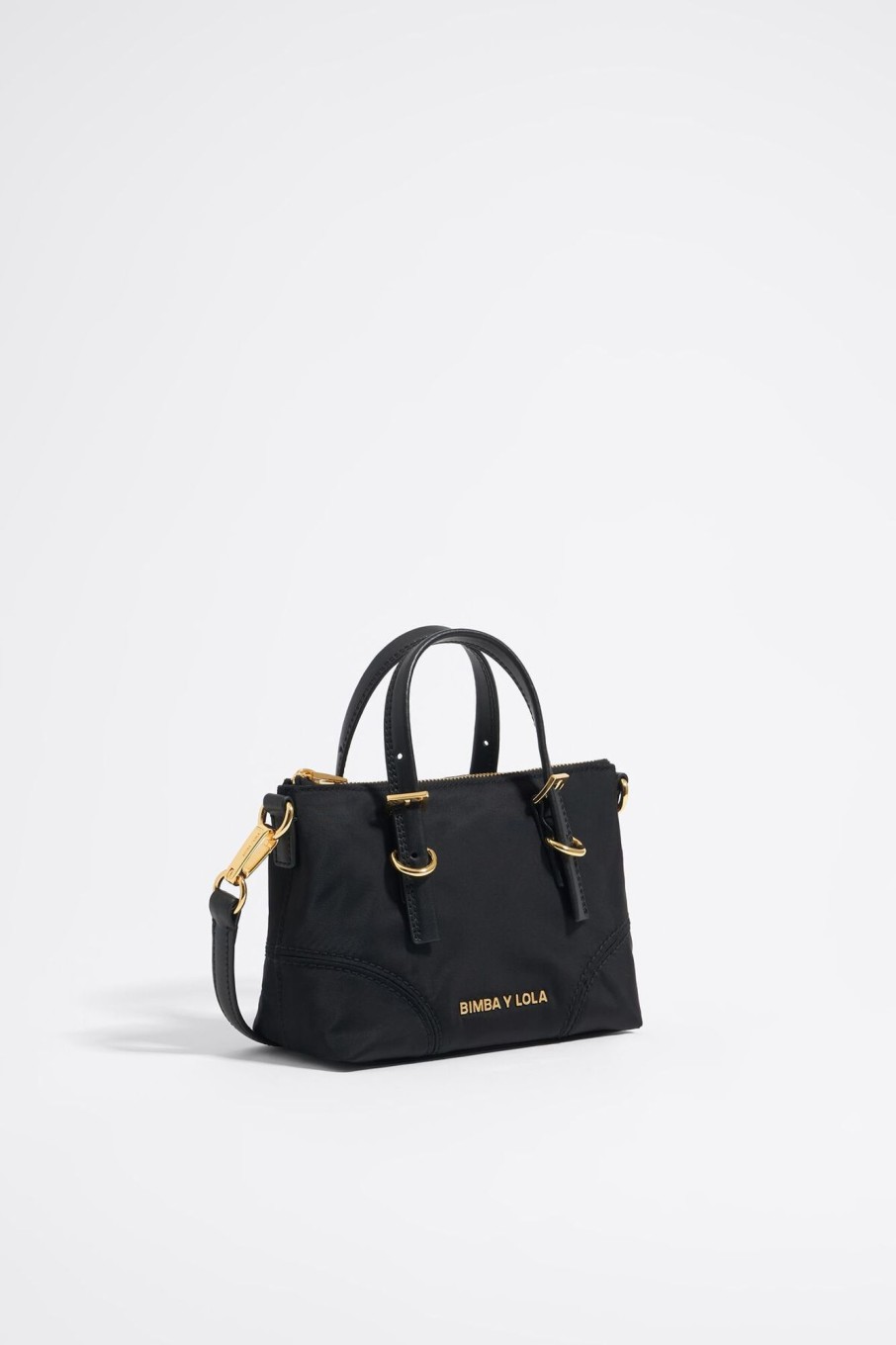 Bolsos Nylon | BIMBA Y LOLA Bolso Shopper Mini Nylon Negro