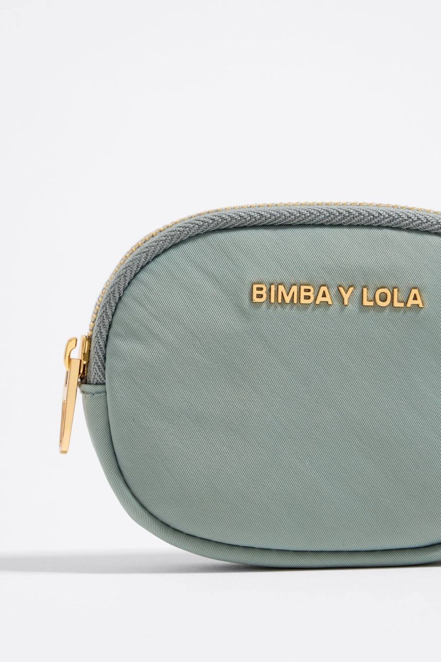 Nylon | BIMBA Y LOLA Monedero Ovalado Nylon Verde Agua