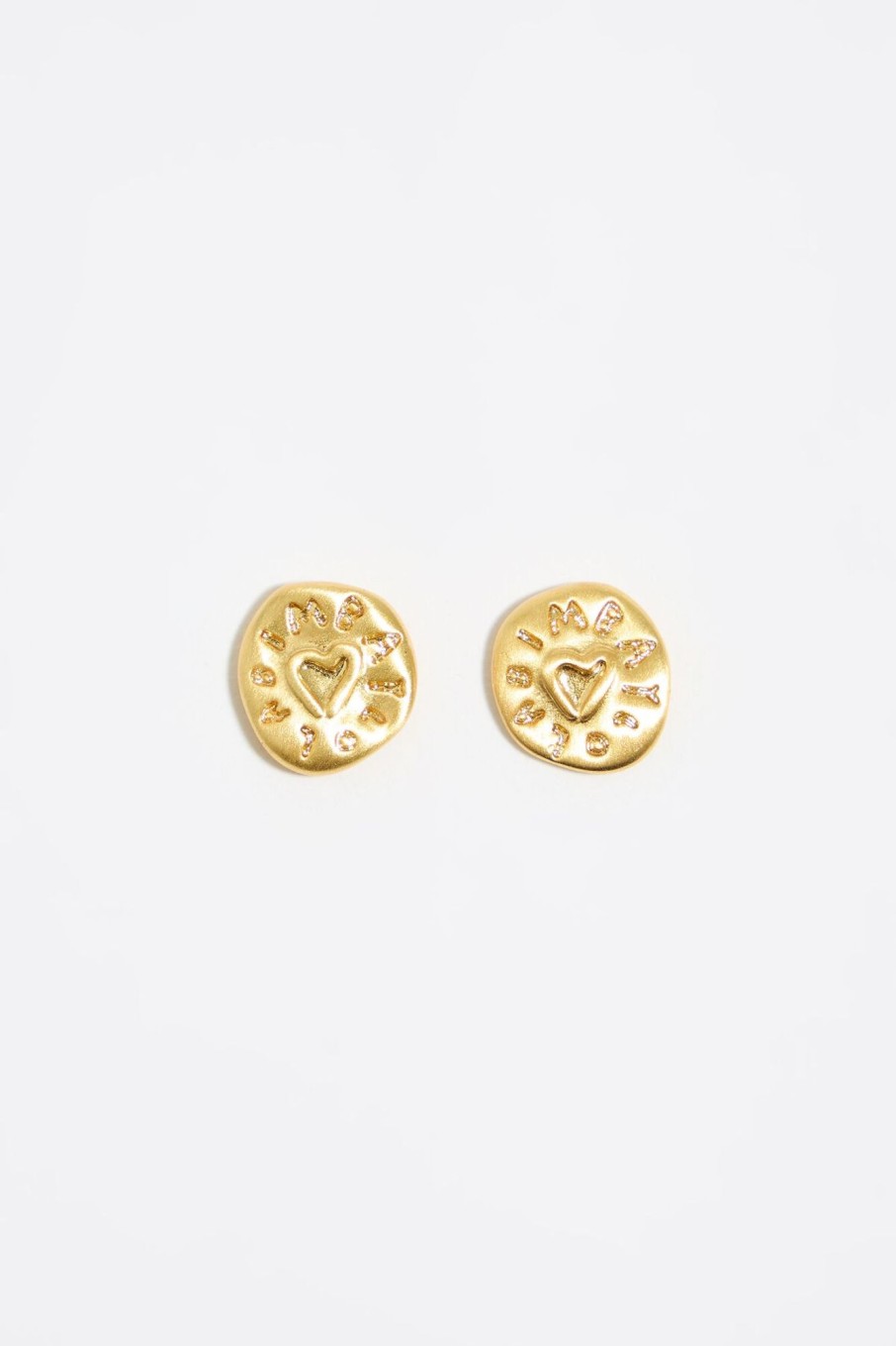 Pendientes | BIMBA Y LOLA Pendientes Logo Dorado Mates