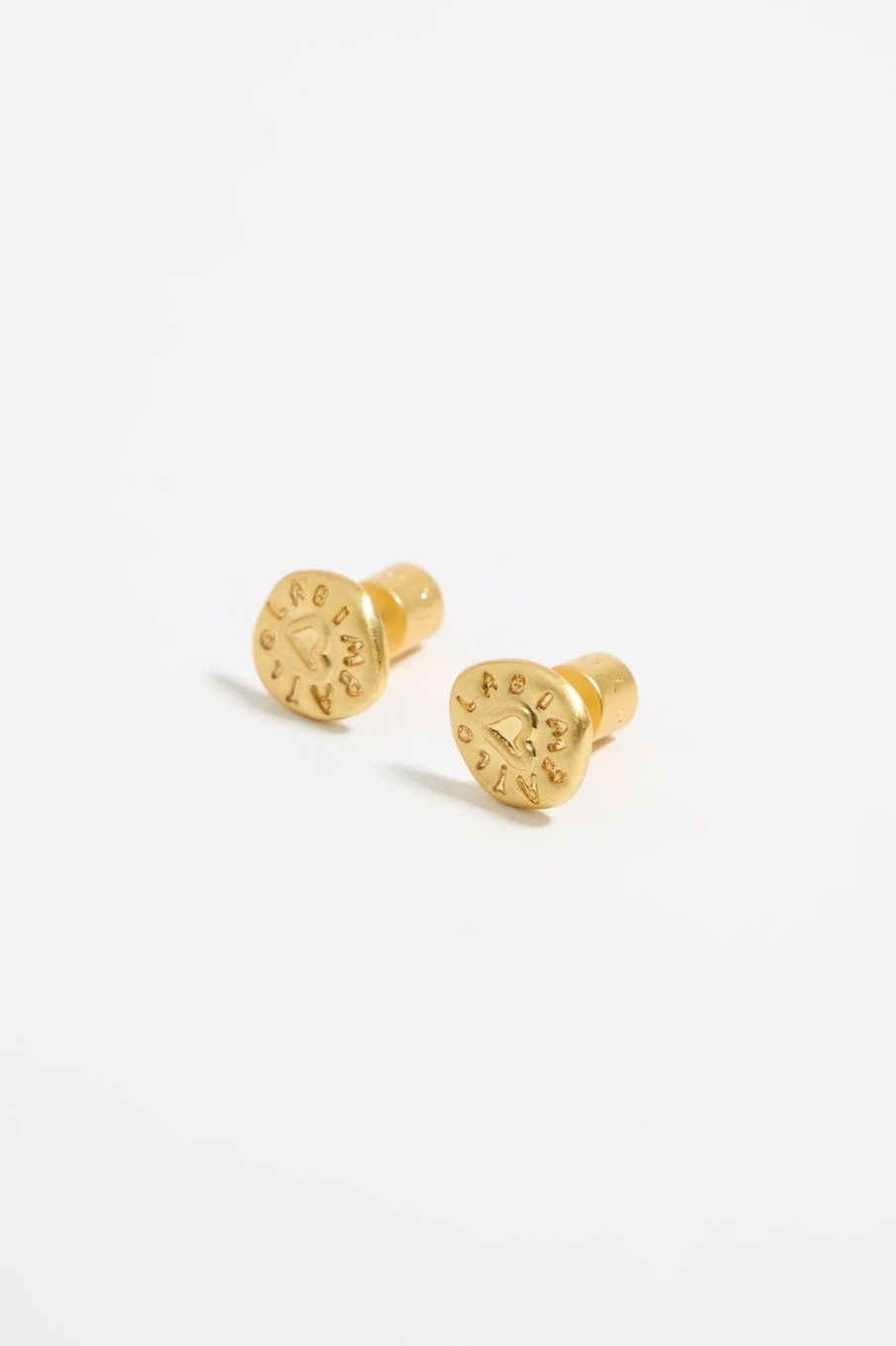 Pendientes | BIMBA Y LOLA Pendientes Logo Dorado Mates