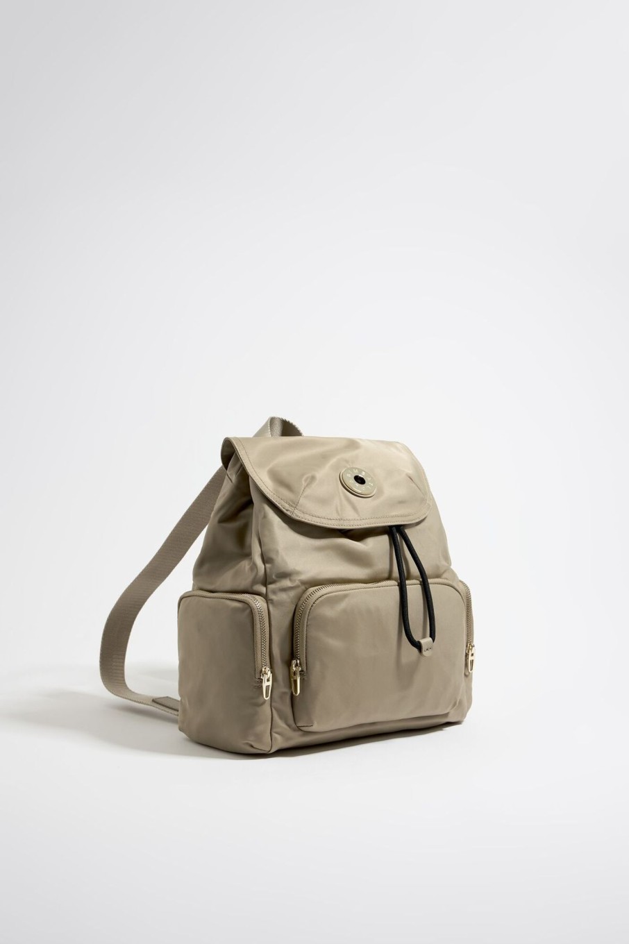 Bolsos Nylon | BIMBA Y LOLA Mochila Mediana Nylon Caqui Claro